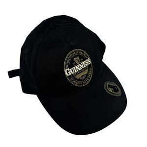 Guiness Beer Black Bottle Opener Strapback Baseball Hat NWT